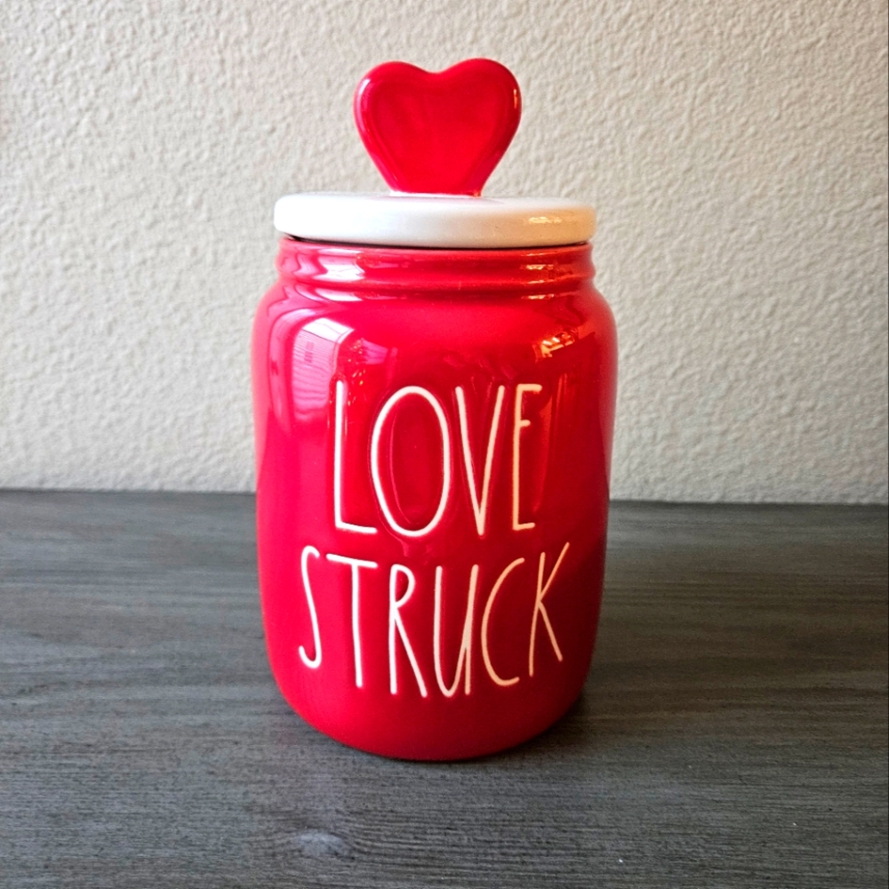 Rae Dunn Red Love Struck Canister